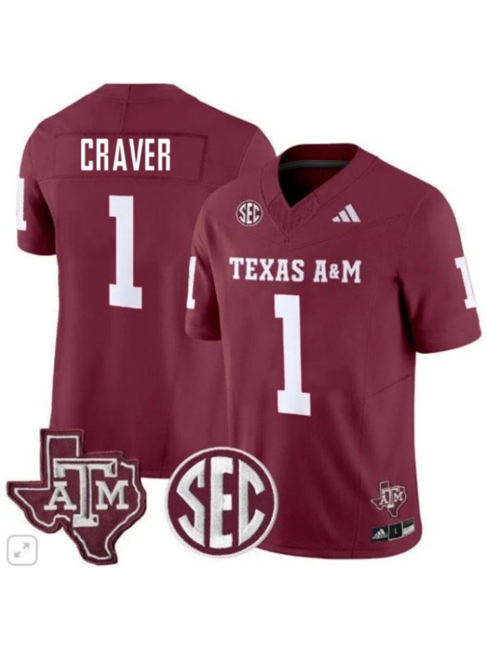 Choose for Youths Mario Craver Maroon Stitched Jersey Vapor
